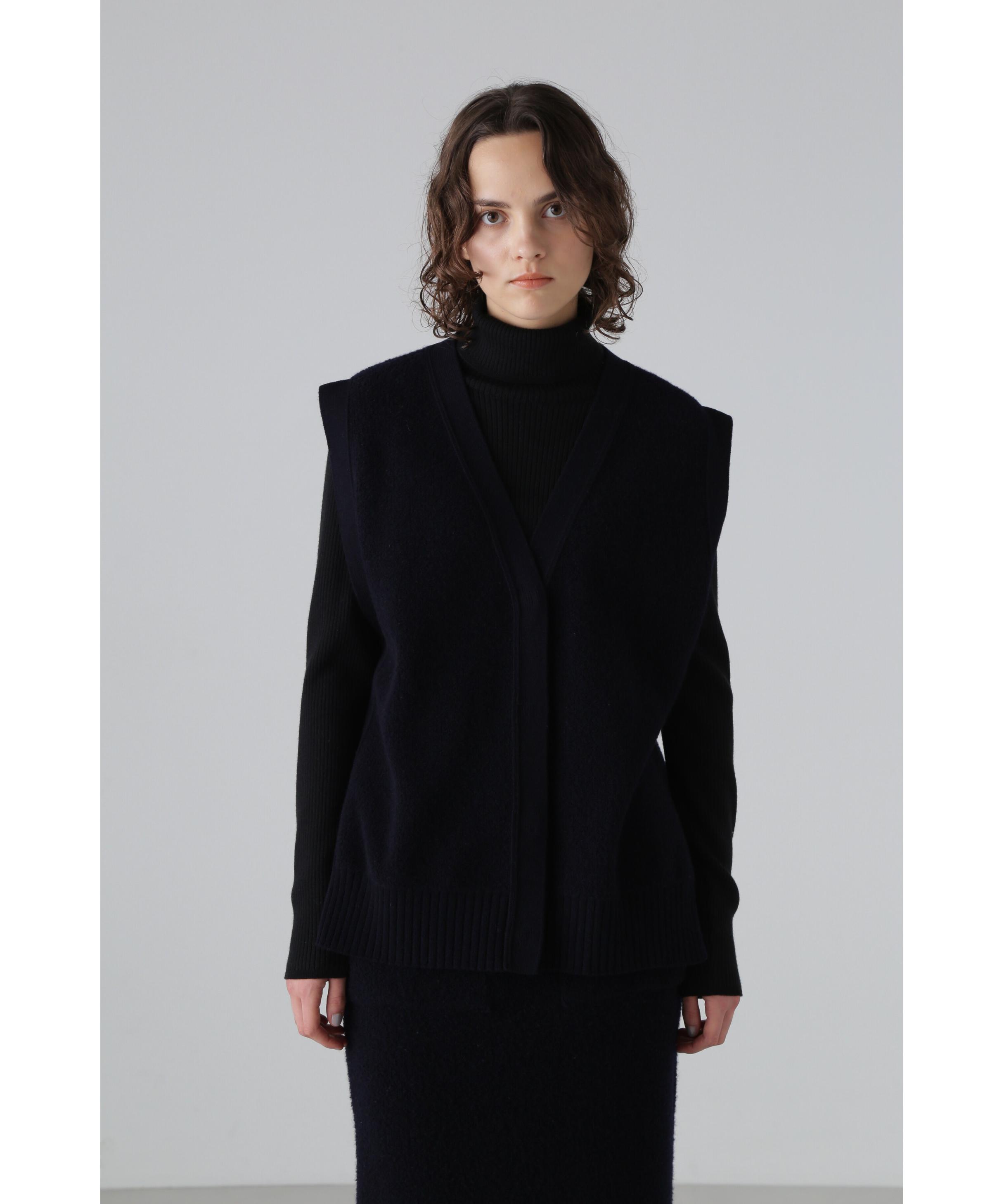 ADORE ◆パイルニットカーディガン ネイビー 38 ADORE ◆パイルニットカーディガン ネイビー 38