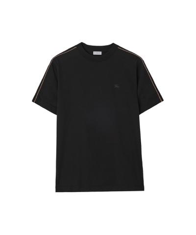 チェックパイピング コットンTシャツ
