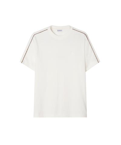 チェックパイピング コットンTシャツ