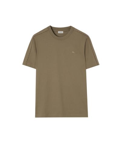 チェックパイピング コットンTシャツ