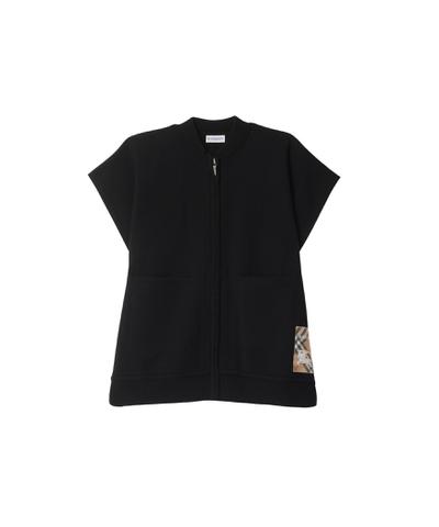 チェックラベル ウールブレンド ケープ