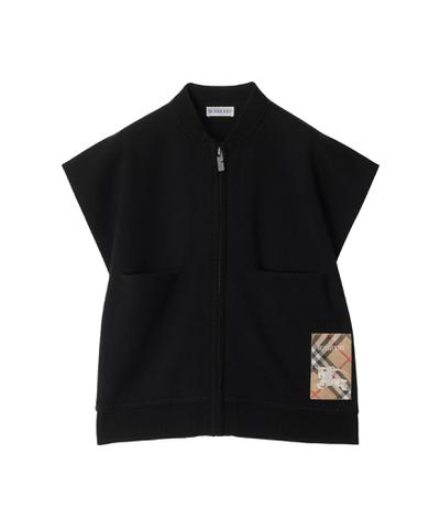 チェックラベル ウールブレンド ケープ