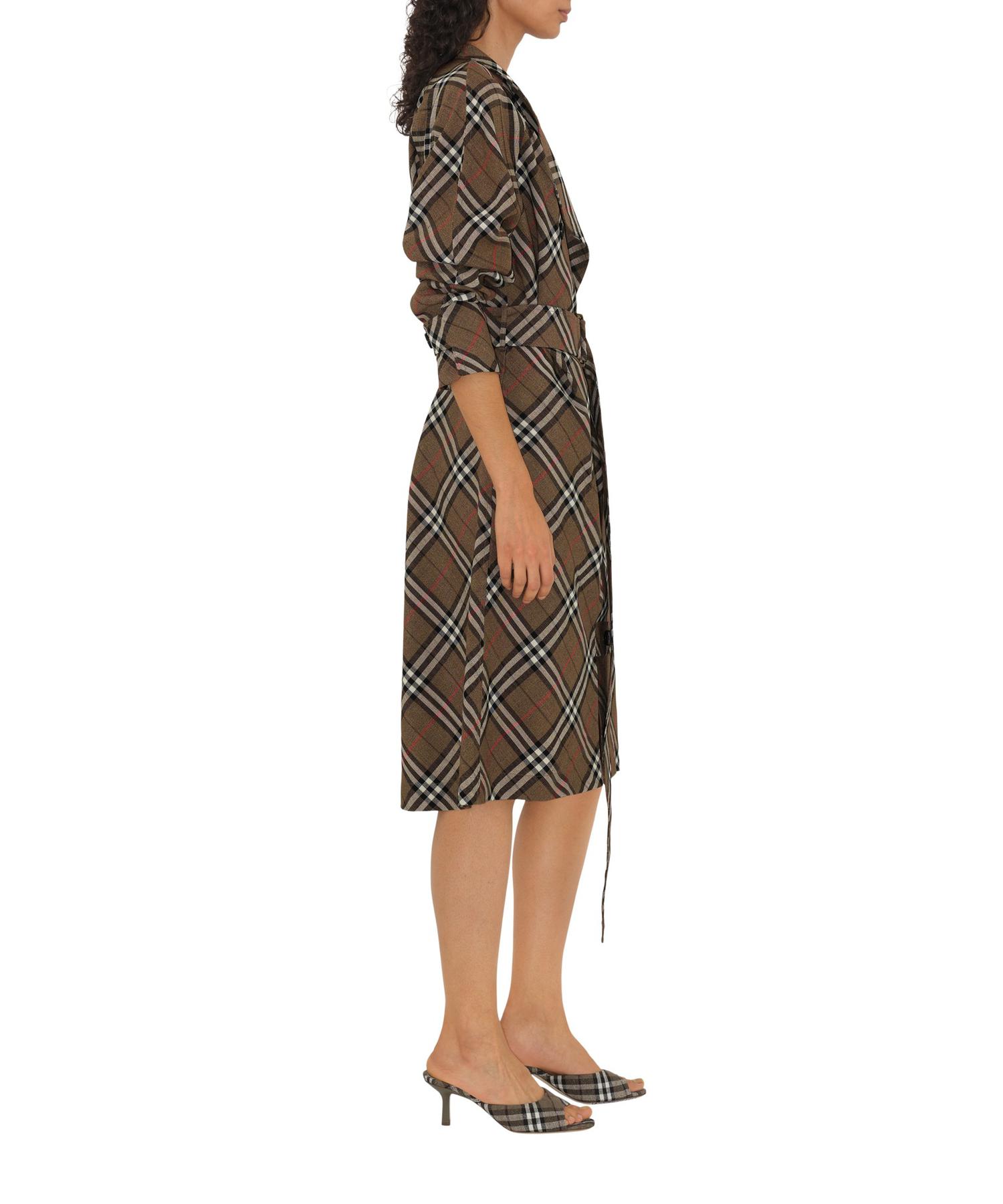 チェック シルクブレンド トレンチドレス(O10675155)｜阪急百貨店公式