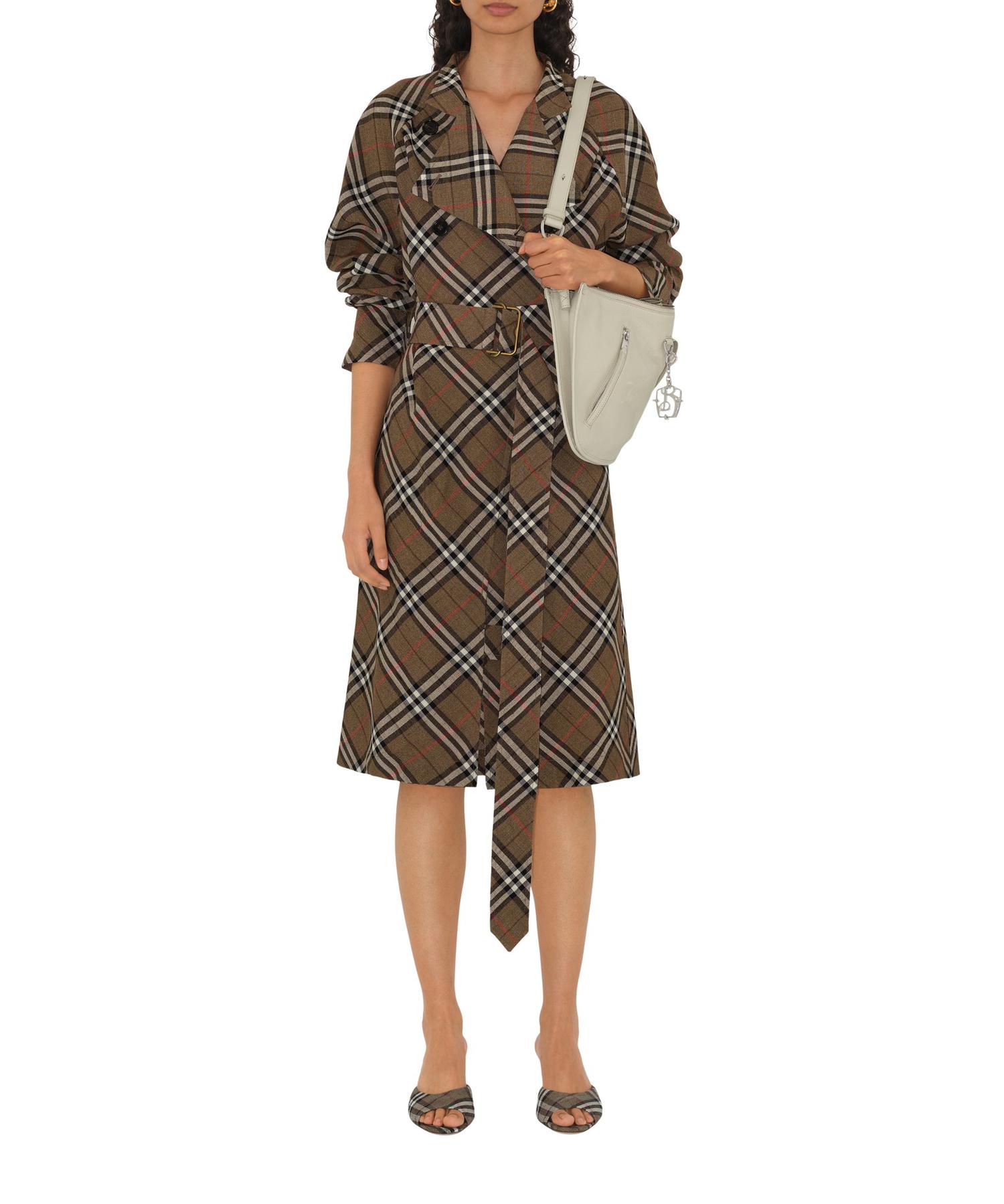 チェック シルクブレンド トレンチドレス(O10675155)｜阪急百貨店公式