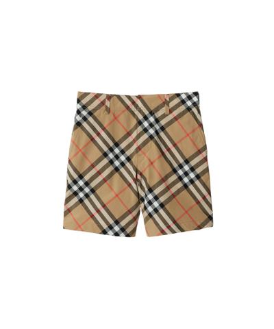 チェック コットンショーツ