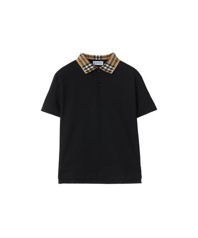 チェックカラー コットンポロシャツ