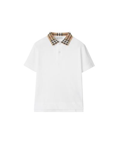 チェックカラー コットンポロシャツ