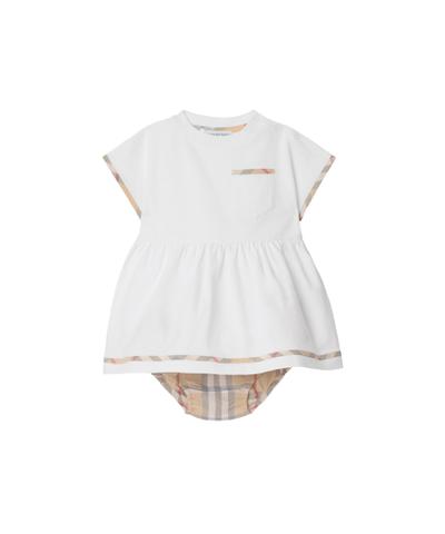 チェックトリム コットンドレス ウィズ ブルマー