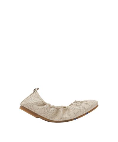 チェック レザー フォーン バレリーナ□