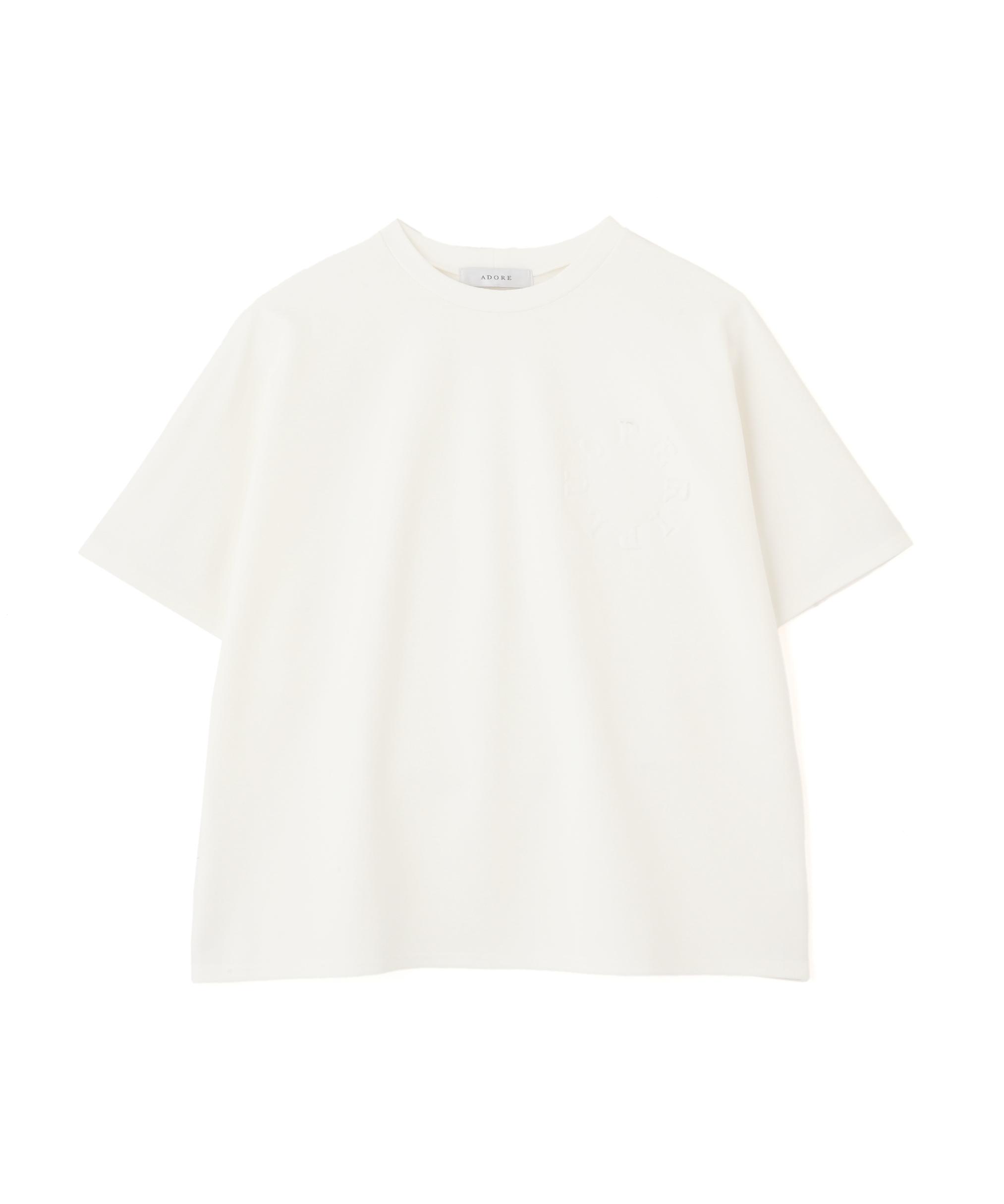 ADORE エンボスロゴT ホワイト 38 ADORE エンボスロゴT ホワイト 38