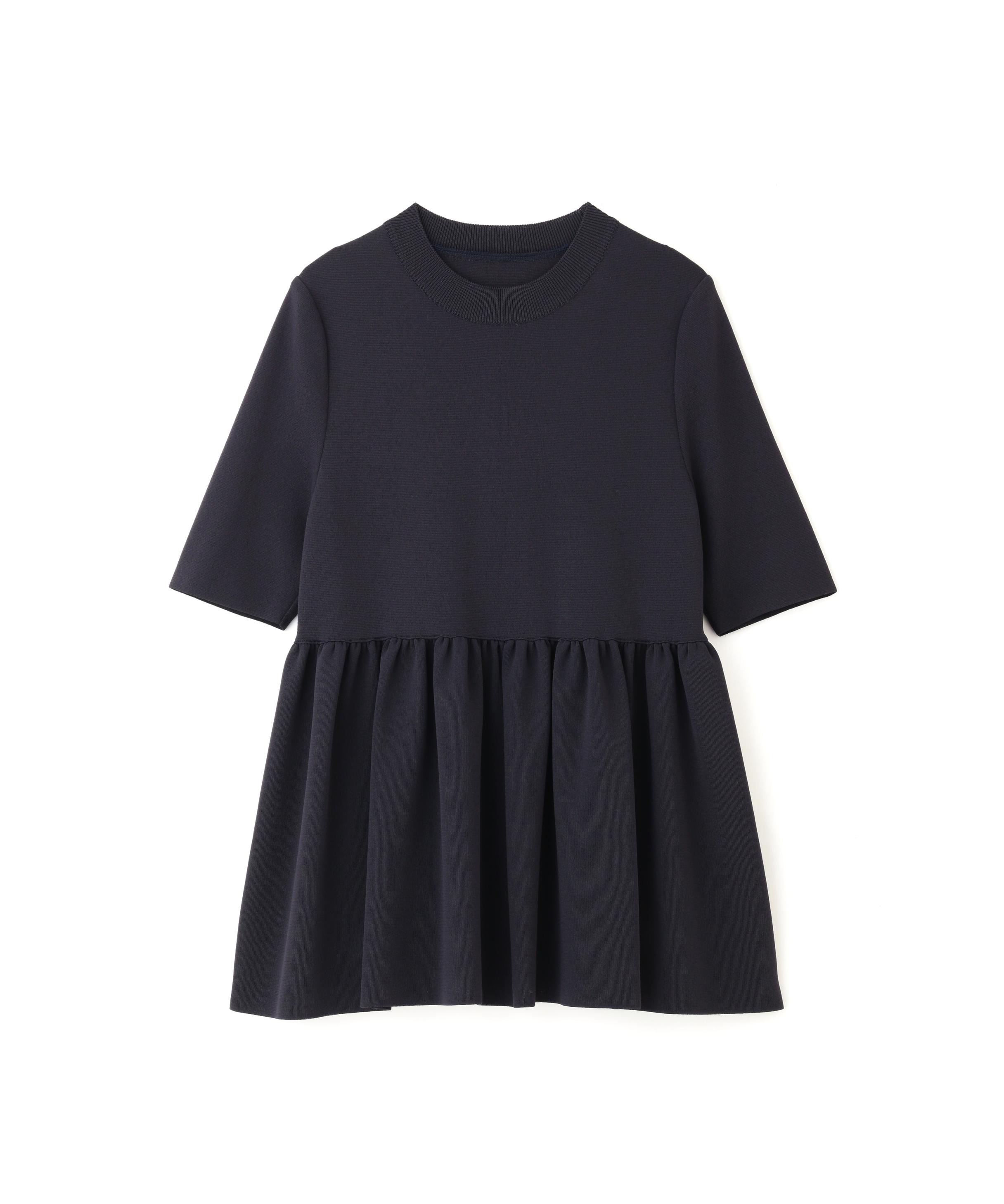 【 ADORE】ドライストレッチペプラムニットトップス 　レッド アドーア ADORE ドライストレッチペプラムニットトップス