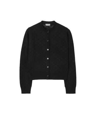 チェック ウールシルクカーディガン