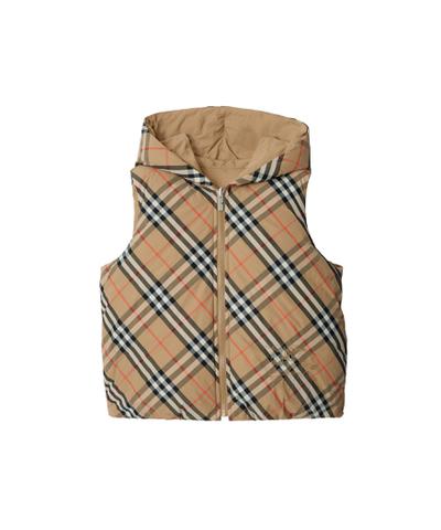 リバーシブル チェック パディッド ナイロンジレ