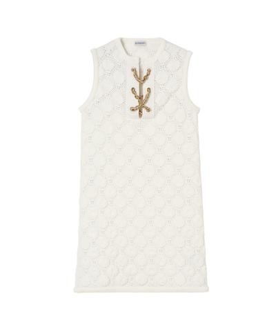 クロシェ コットンブレンドドレス