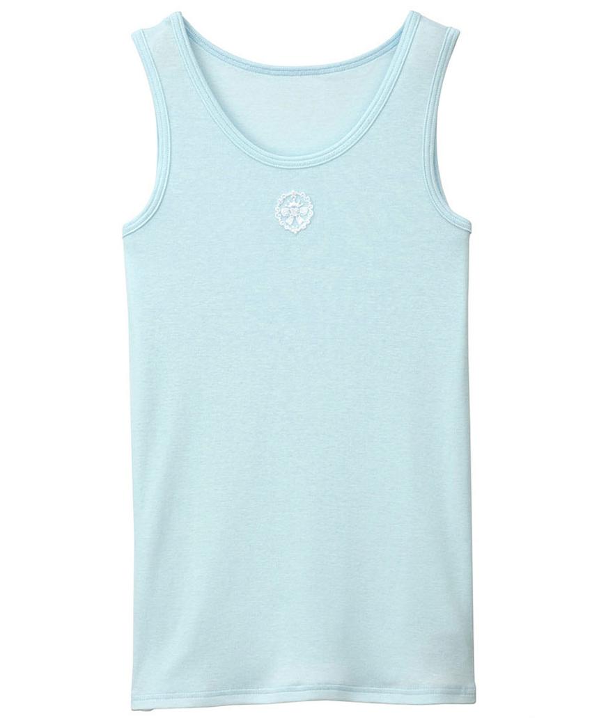 WACOALKIDS 女児トップ（ノースリーブ）（ＣＫＸ１０４） サックス M