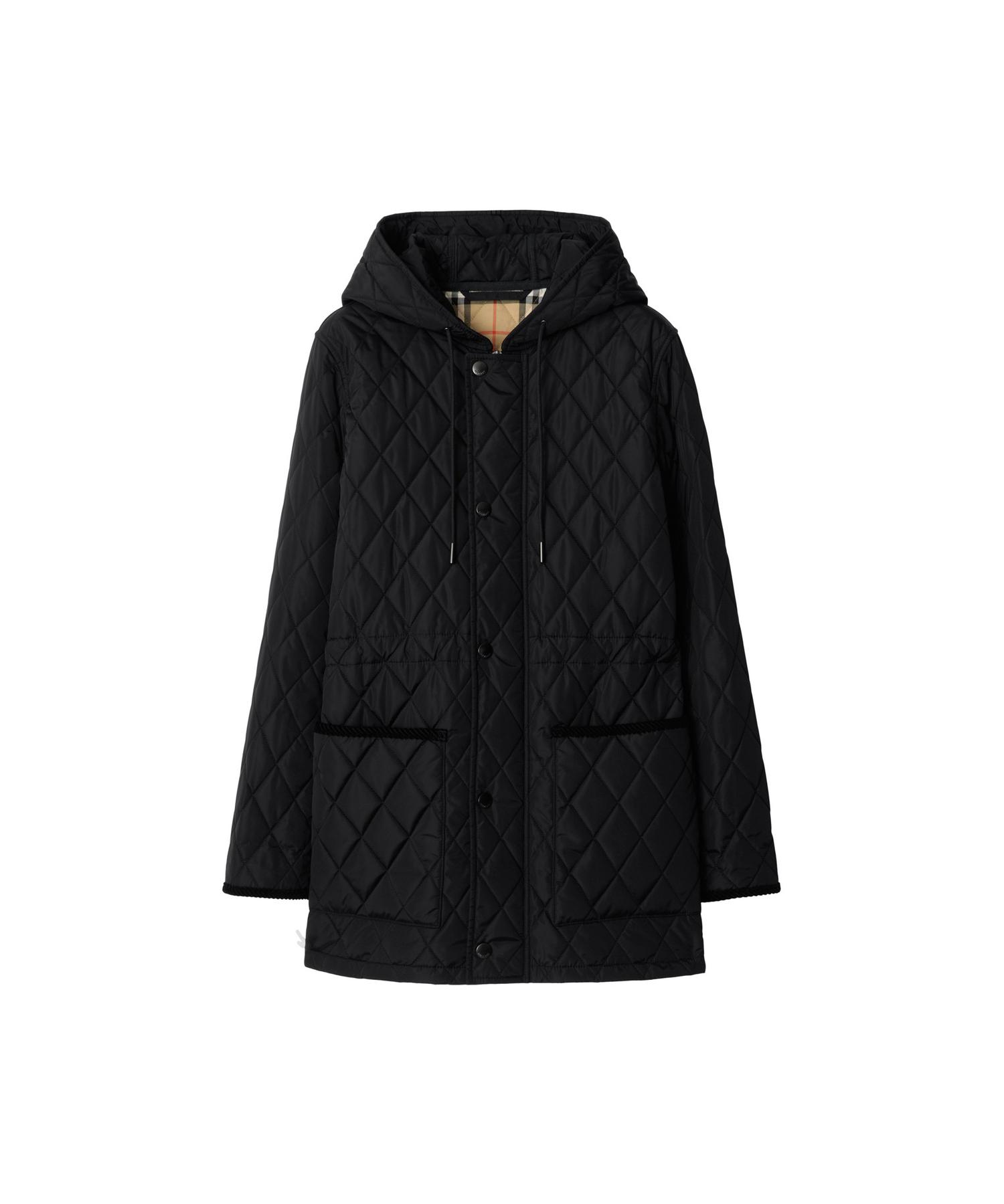 関税負担なし☆Burberryバーバリーキルティングナイロンパーカー キルティング ナイロンパーカー (ブラック) - ウィメンズ