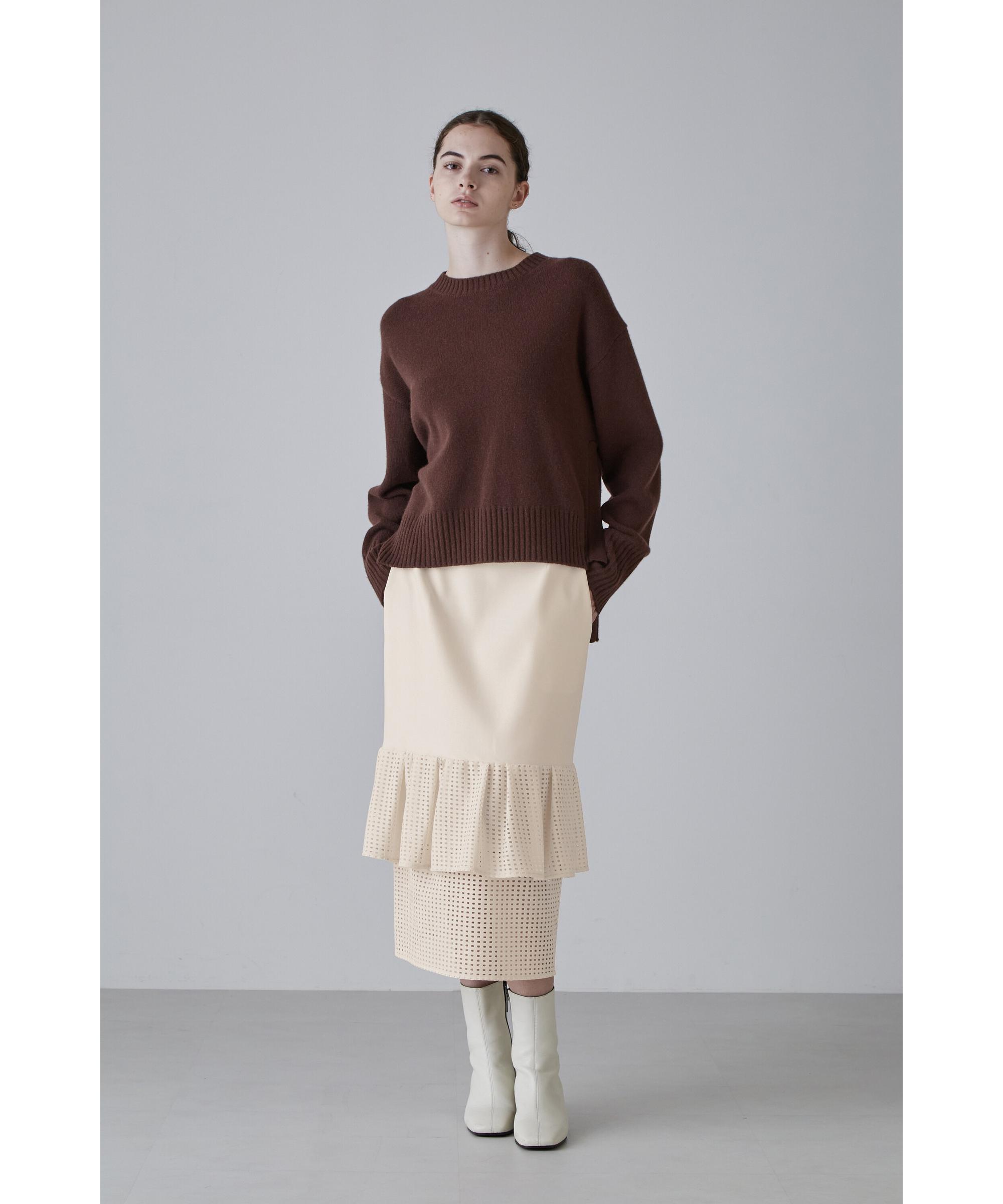 ADORE モールメッシュレーススカート ホワイト 36 ADORE モールメッシュレーススカート ホワイト 36