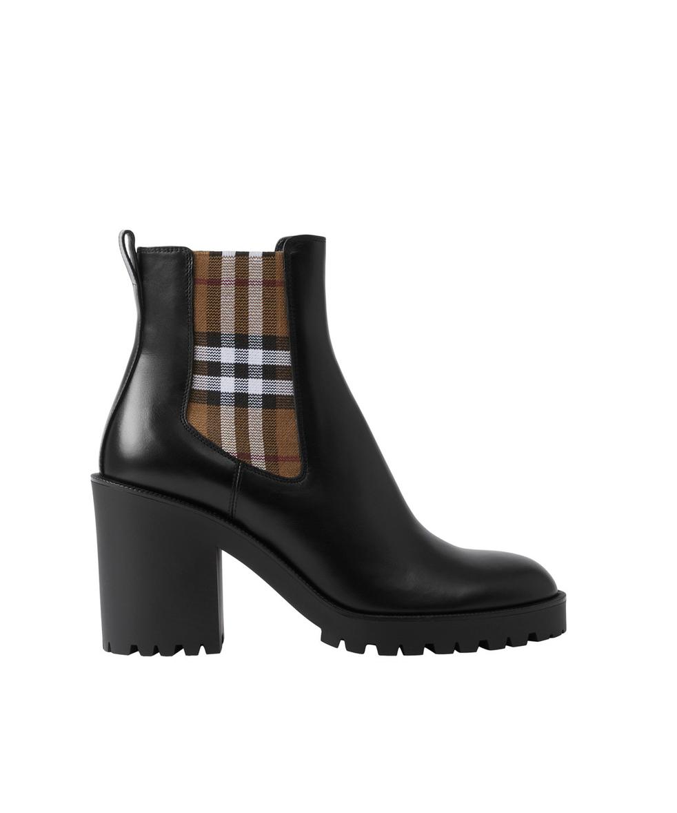 Burberry】28cm ロングブーツ 内側ノバチェック レザー