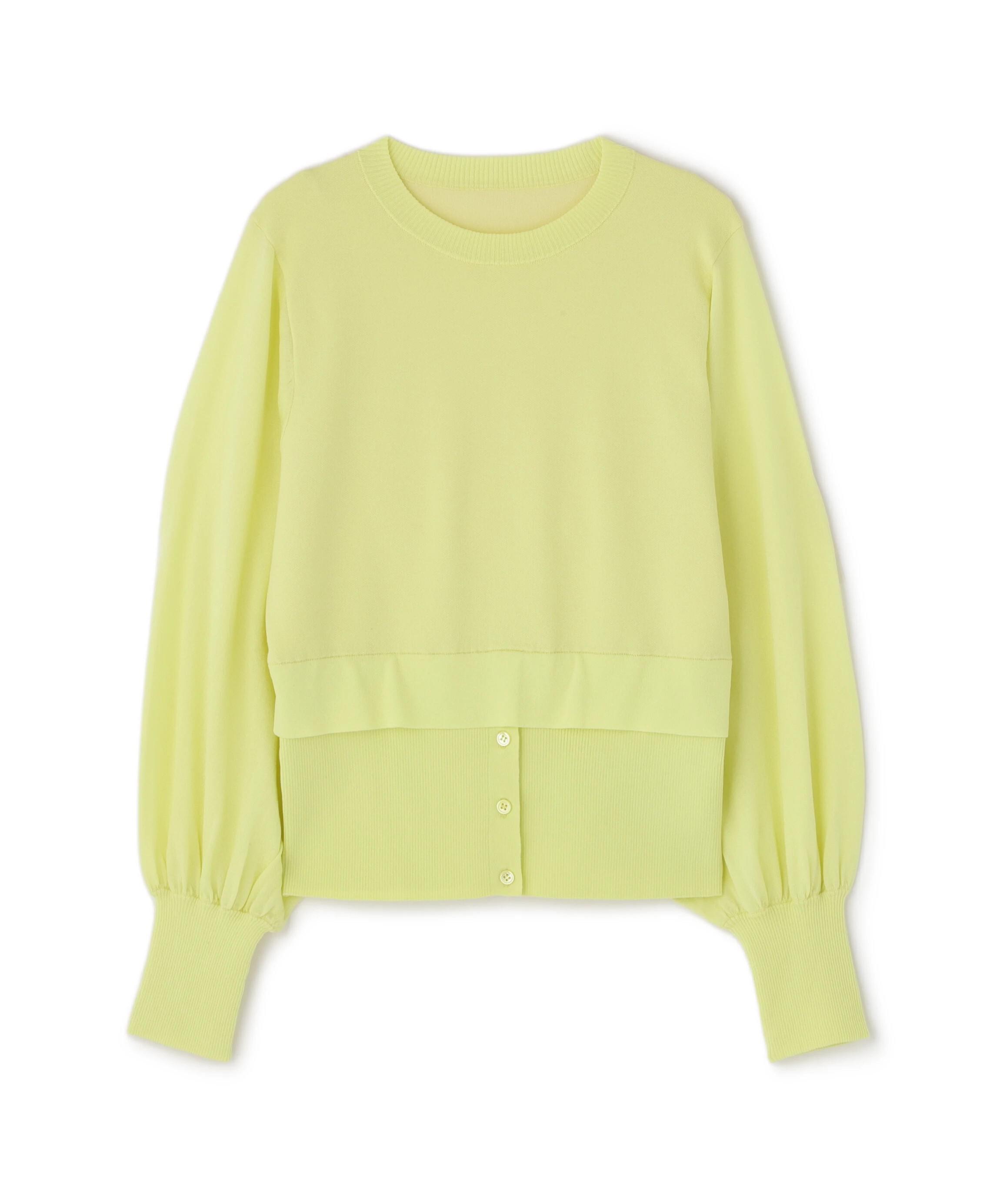 ADORE レイヤードヘムニット イエロー 38 ADORE レイヤードヘムニット イエロー 38