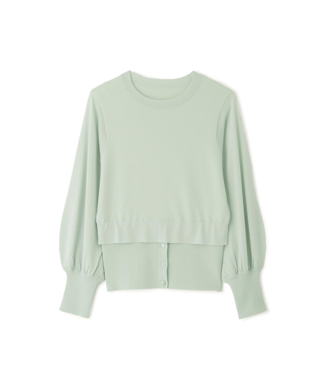 ADORE レイヤードヘムニット ライトグリーン 38 ADORE レイヤードヘムニット ライトグリーン 38