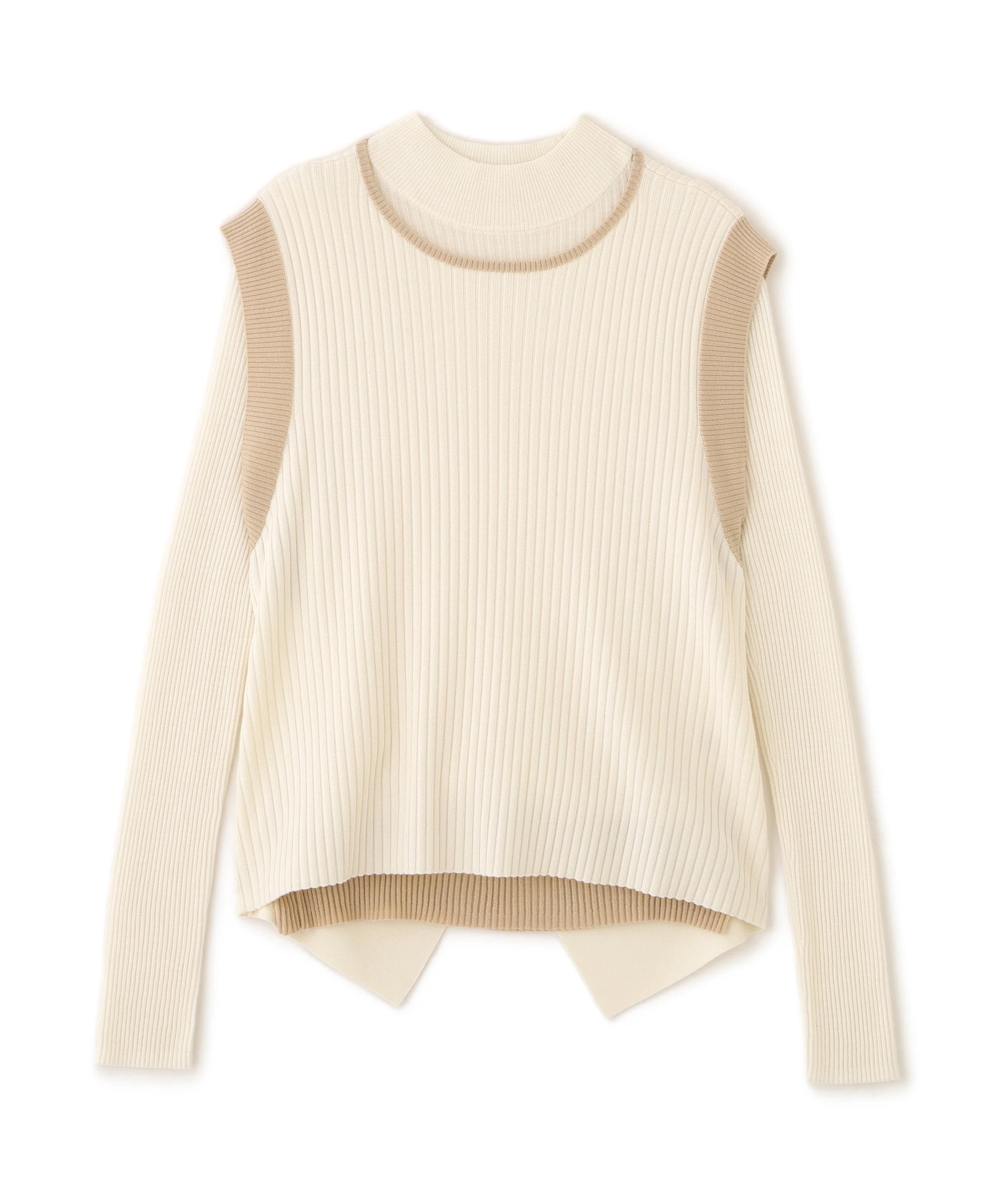 ADORE レイヤードニット ホワイト 38 ADORE レイヤードニット ホワイト 38