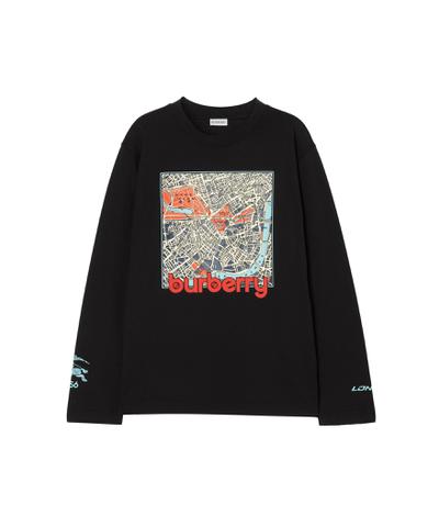 ロングスリーブ ロンドンマップ コットンTシャツ
