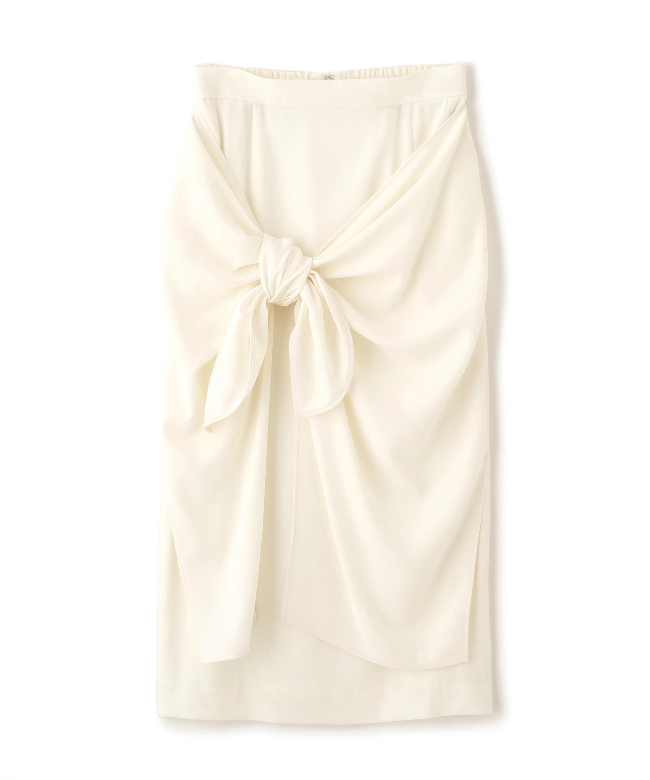 ADORE ◆バックサテンジョーゼットスカート ホワイト 38 ADORE ◆バックサテンジョーゼットスカート ホワイト 38