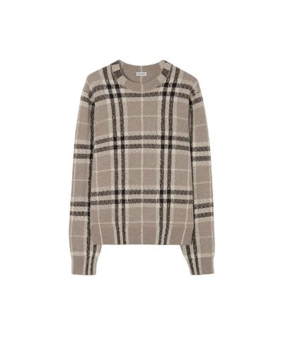 チェック カシミアセーター