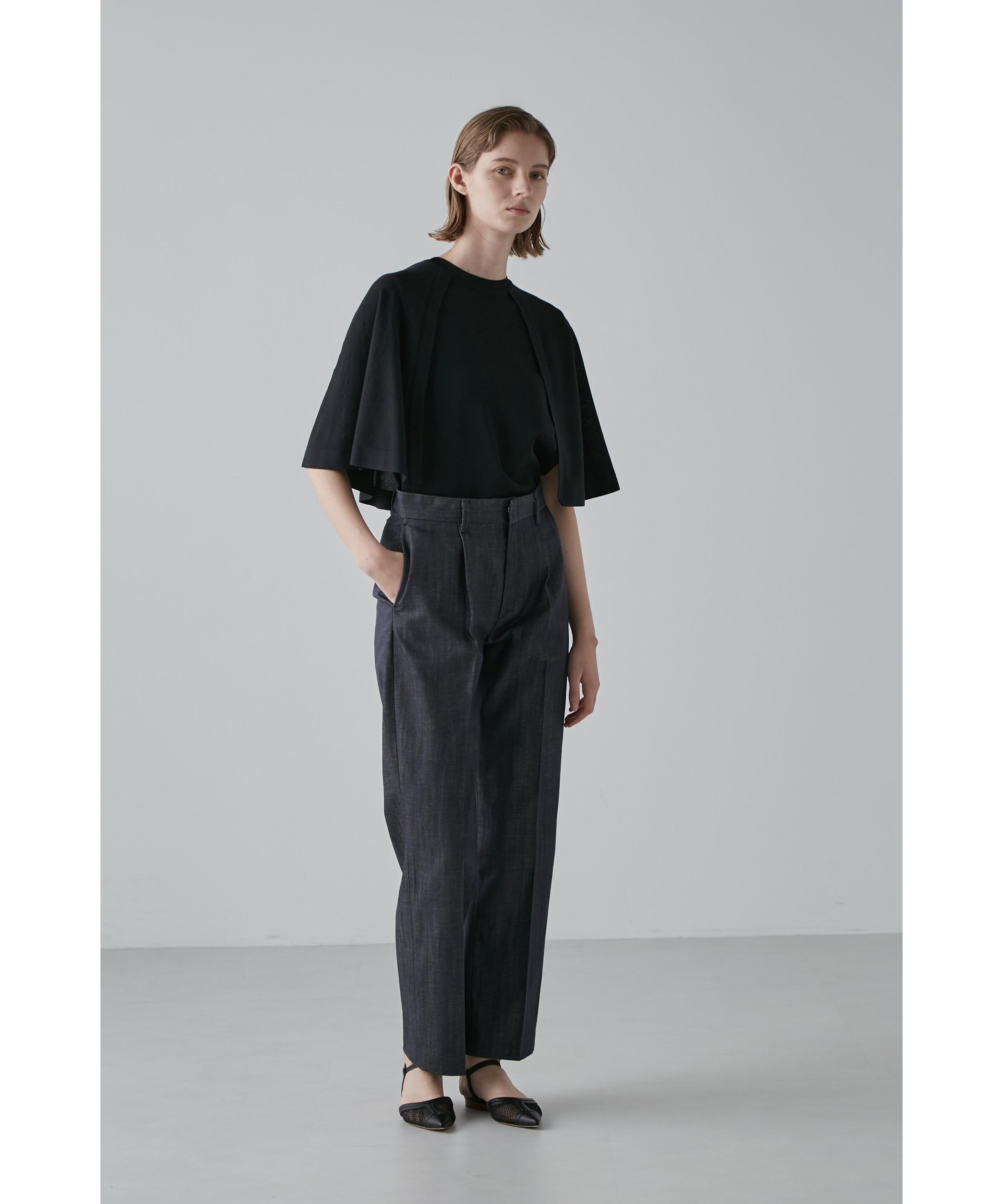 SERGE de bleu x ADORE クラシックトラウザーズ 1タック
