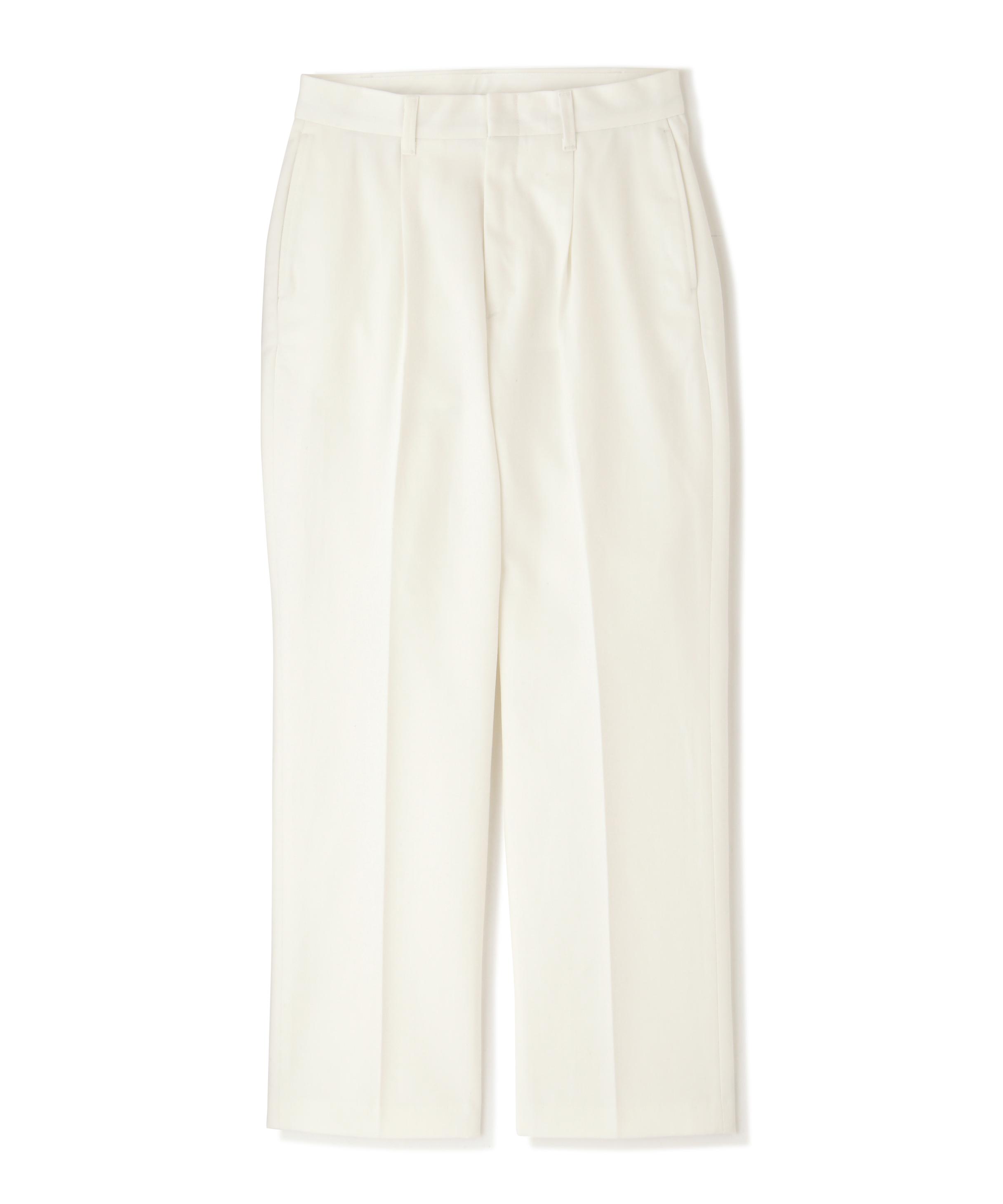 ADORE SERGE de bleu x ADORE クラシックトラウザーズ 1タック ホワイト 40 ADORE SERGE de bleu x ADORE クラシックトラウザーズ 1タック ホワイト 40