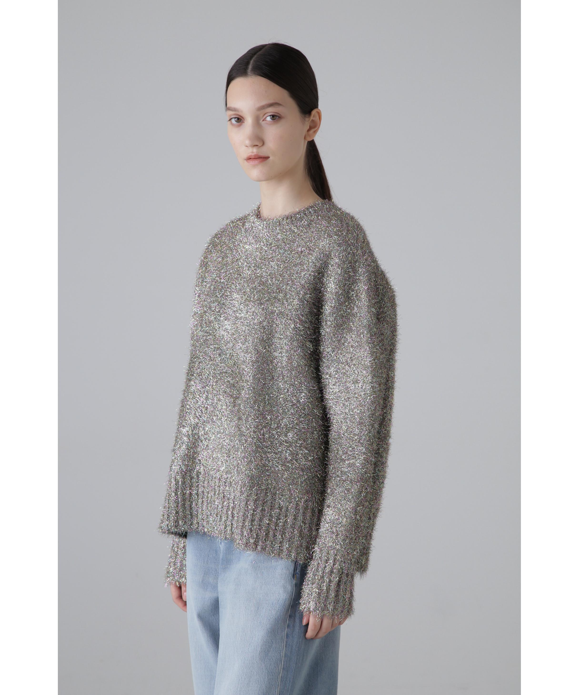 OHGA オーガSHINY ラメニット シルバー グレー 半袖セーター　新品 ◇スパークルラメニット(O10650294)｜阪急百貨店公式通販サイト｜阪急