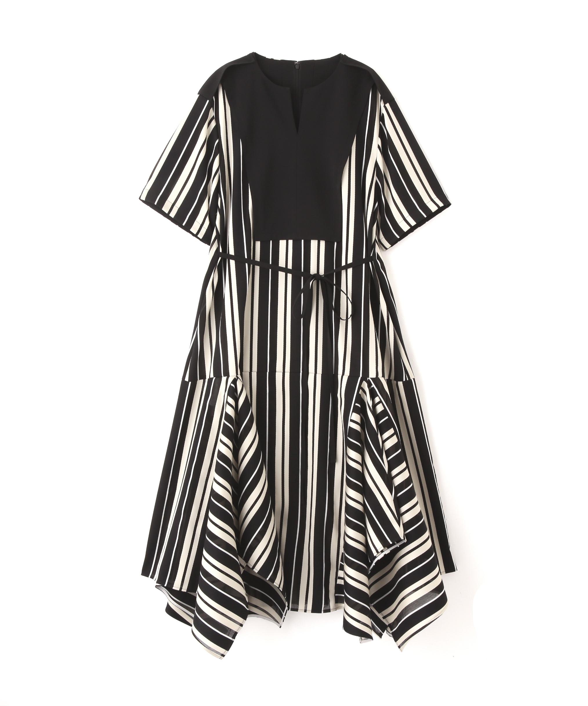 ADORE アドーア ストライプワンピース 黒 ADORE｜クリアストライプワンピース | Rakuten Fashion(楽天