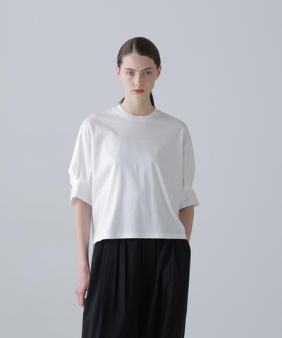 ◆コットンスムースボリュームスリーブプルオーバー