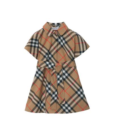 チェック コットンシャツドレス