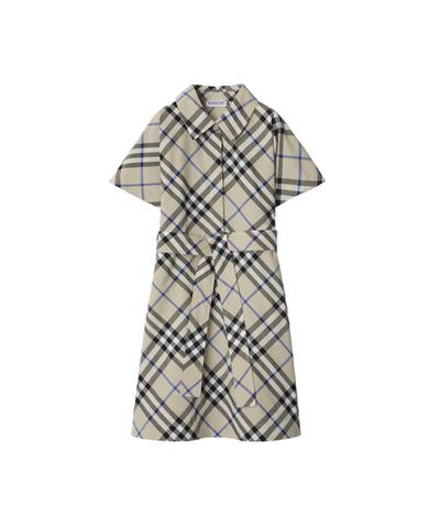 チェック コットンシャツドレス