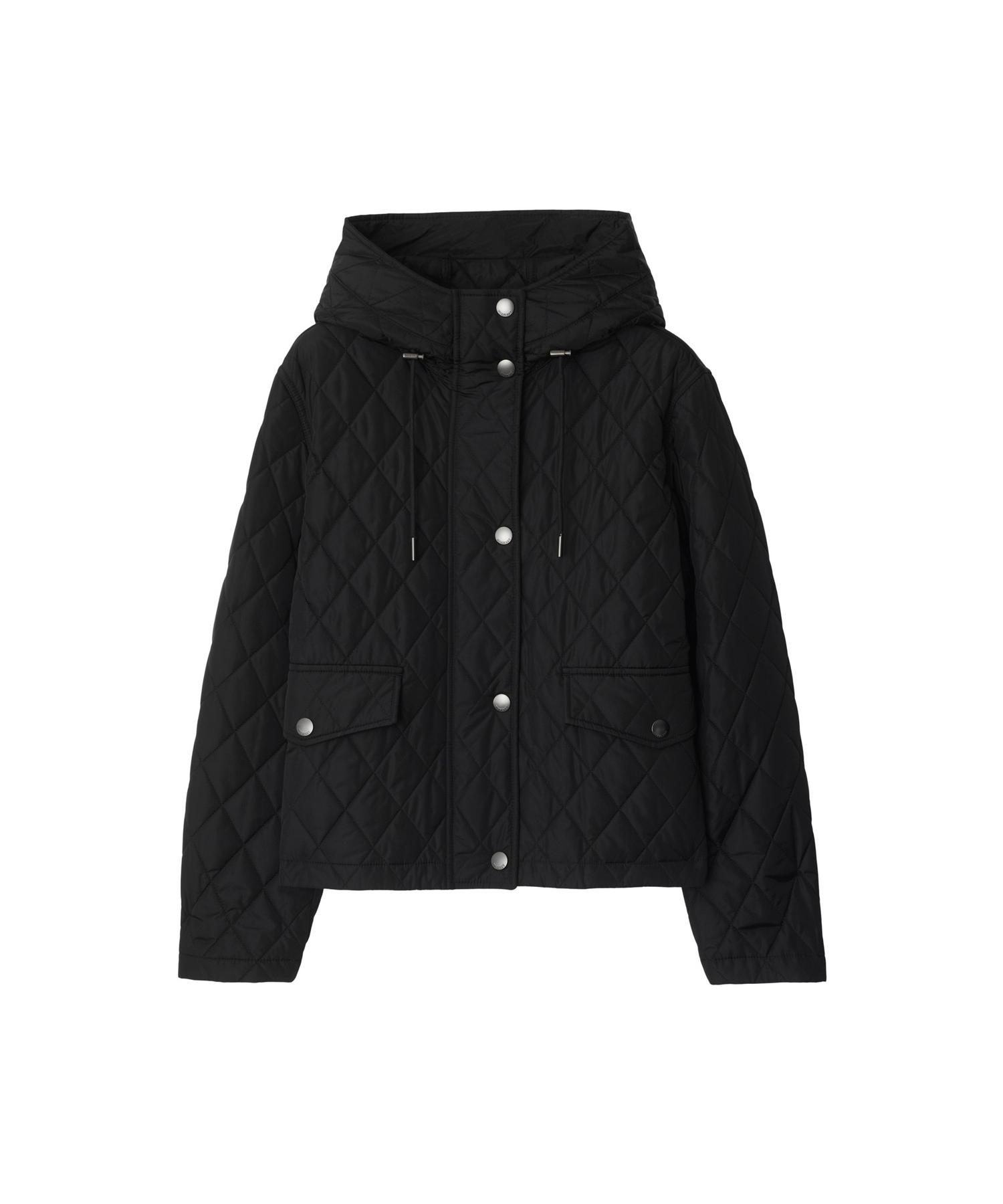 【送関込】Burberry☆クロップド キルティング ジャケット クロップド キルティング ナイロンジャケット (シェール