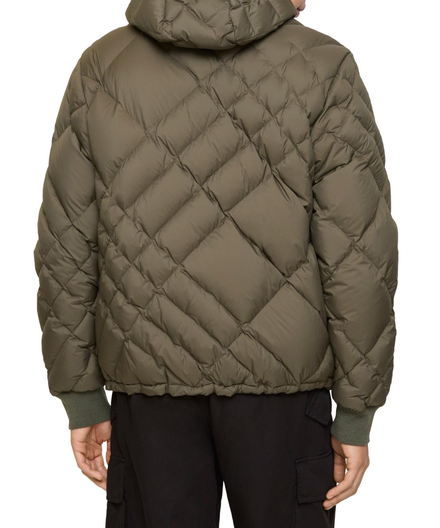 チェックステッチ ナイロン ドーバーズグリーン ダウンジャケット