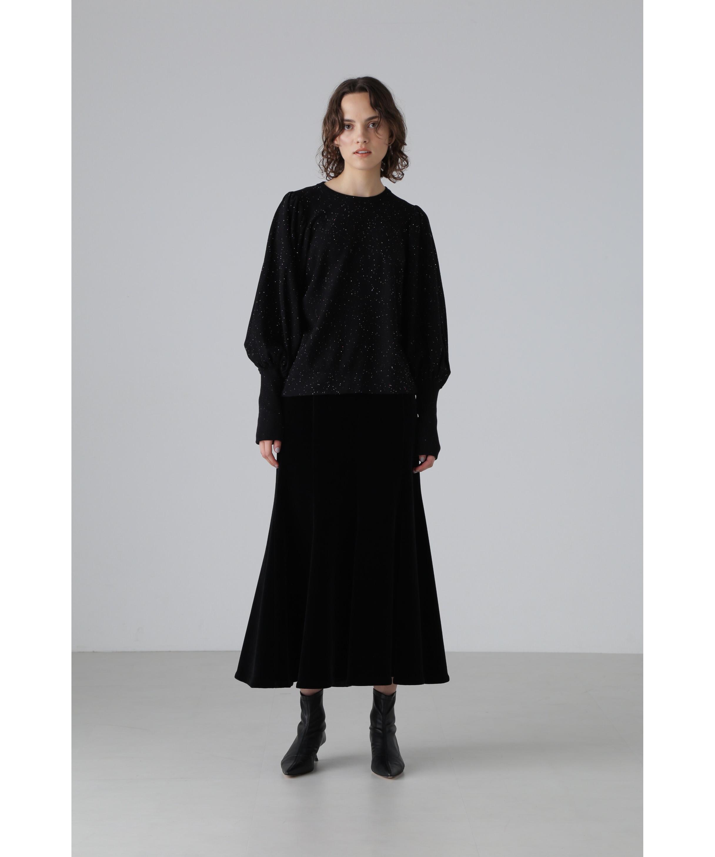 ADORE ボンディングベロアスカート ブラック 36 ADORE ボンディングベロアスカート ブラック 36