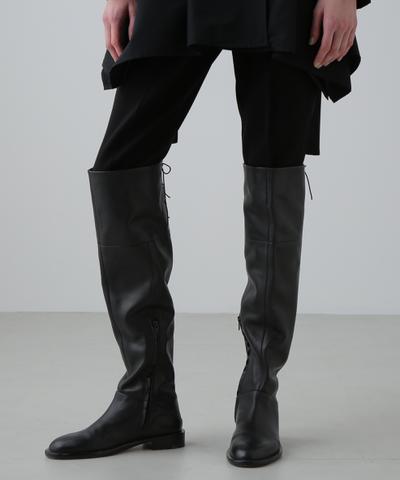 レザーロングブーツ