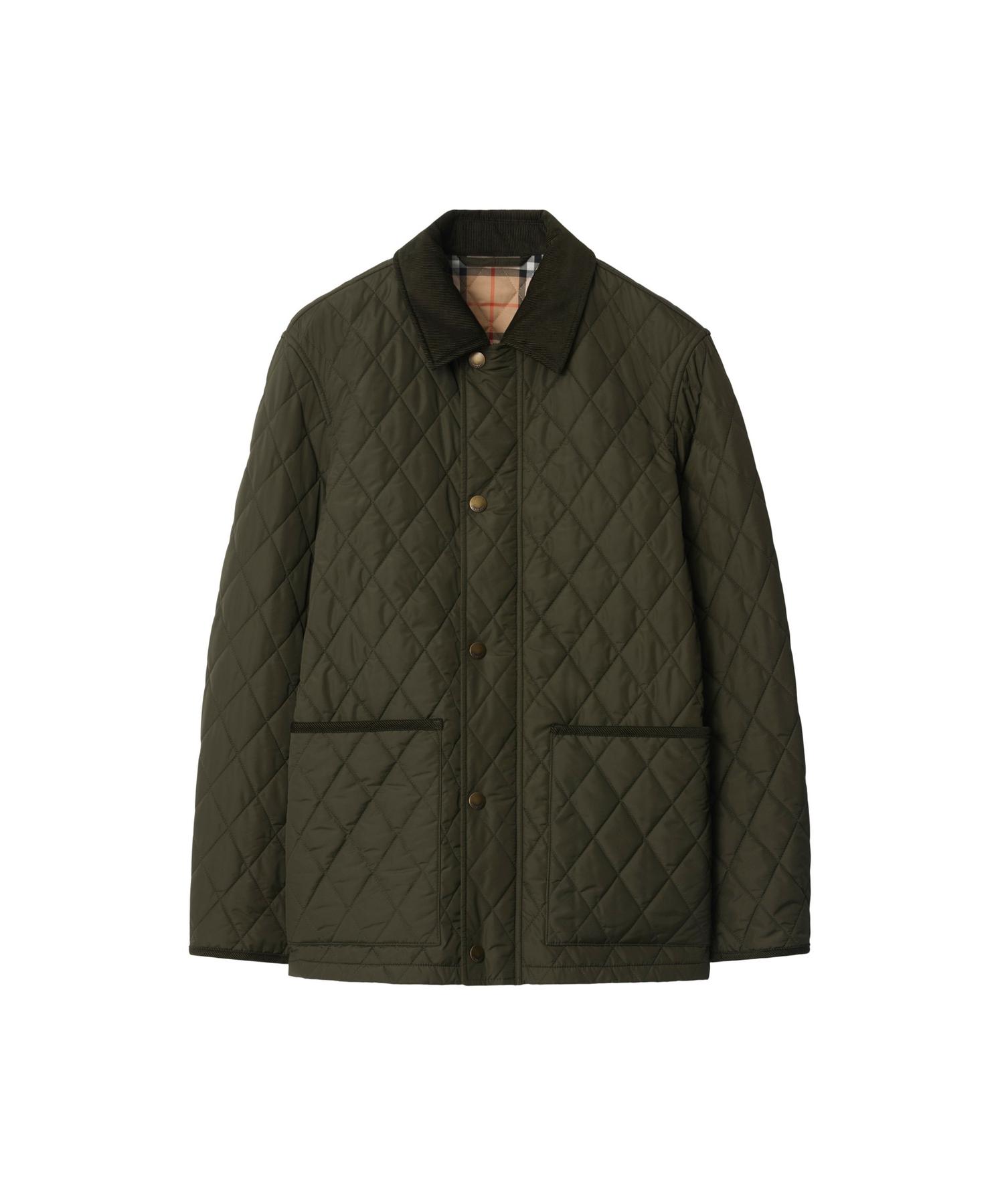 BURBERRY ウール　コート　メンズ　バーバリー ミッドレングス ウールカーコート (チャコール) - メンズ