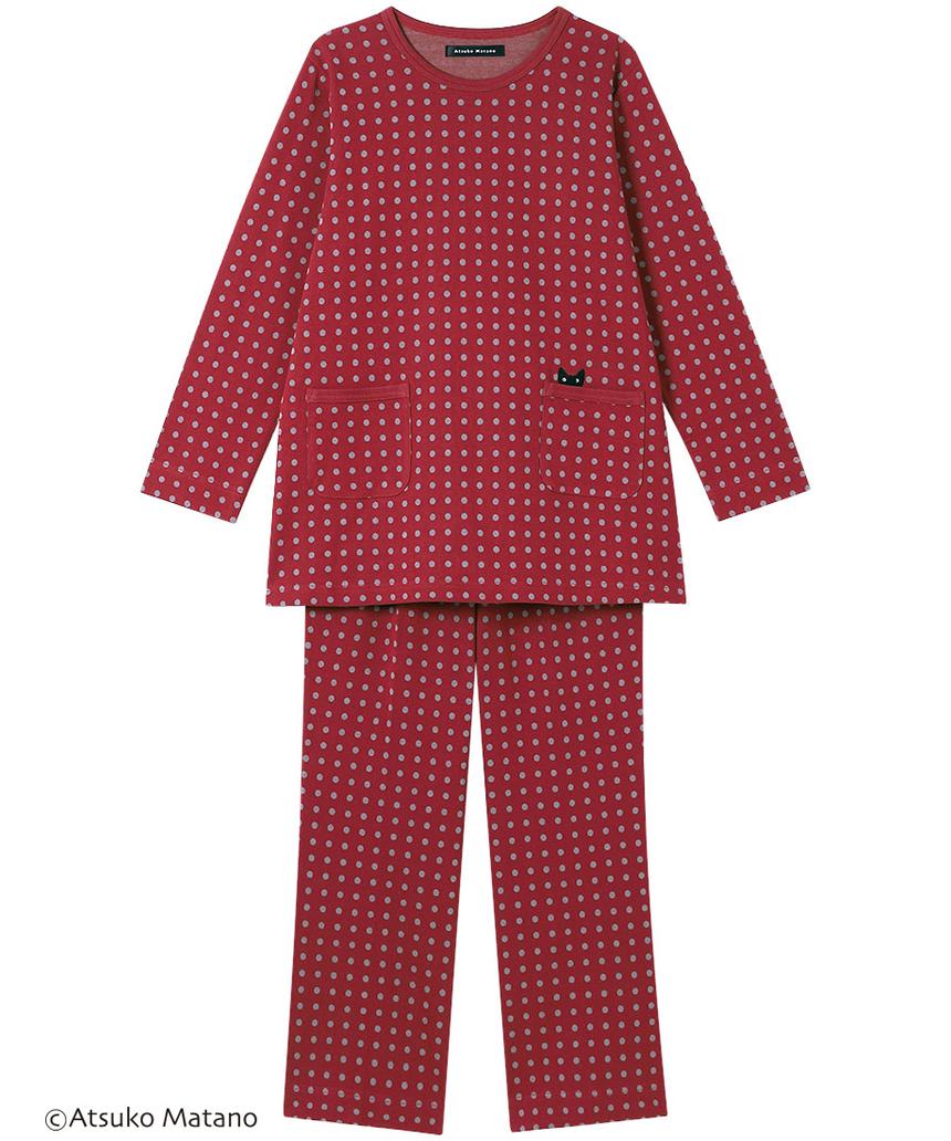 ATSUKOMATANO パジャマ(HDW401) レッド L(LXZ) ATSUKOMATANO パジャマ(HDW401) レッド L(LXZ)
