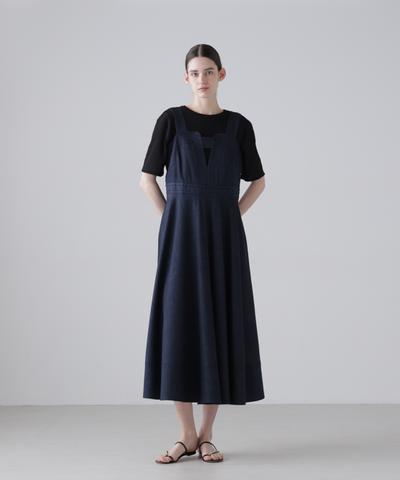 ハイブリッドデニムワンピース