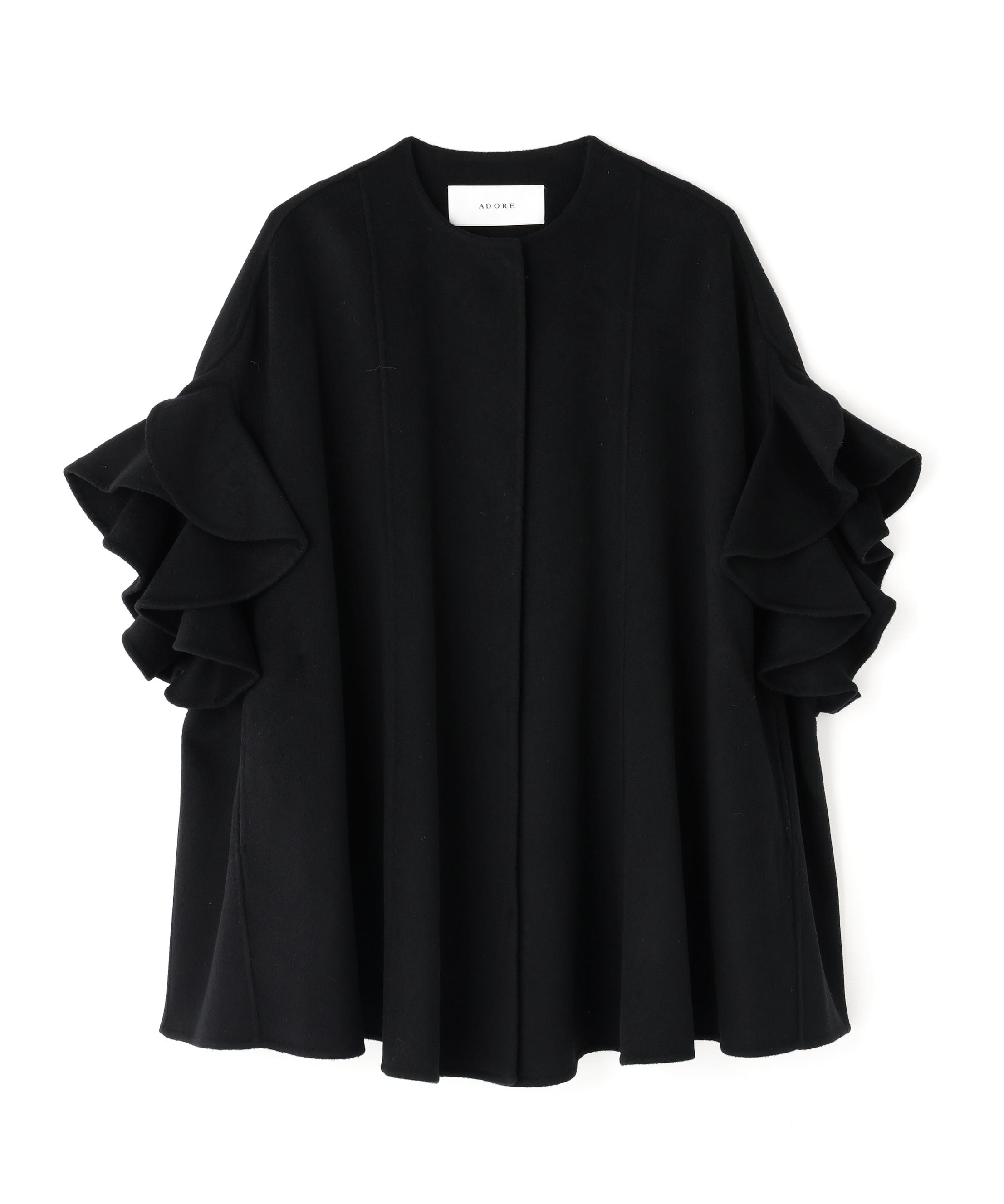 ADORE ◆ピュアカシミヤコート ブラック 38 ADORE ◆ピュアカシミヤコート ブラック 38