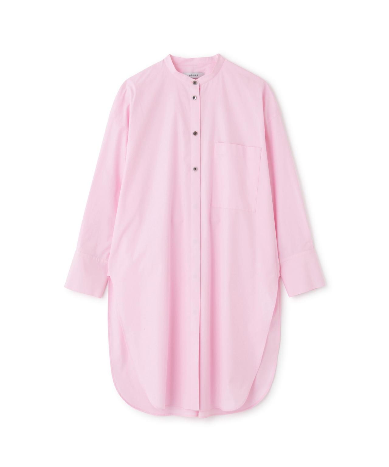 ADORE THOMAS MASON Coブロードノーカラーブラウス ピンク ３８