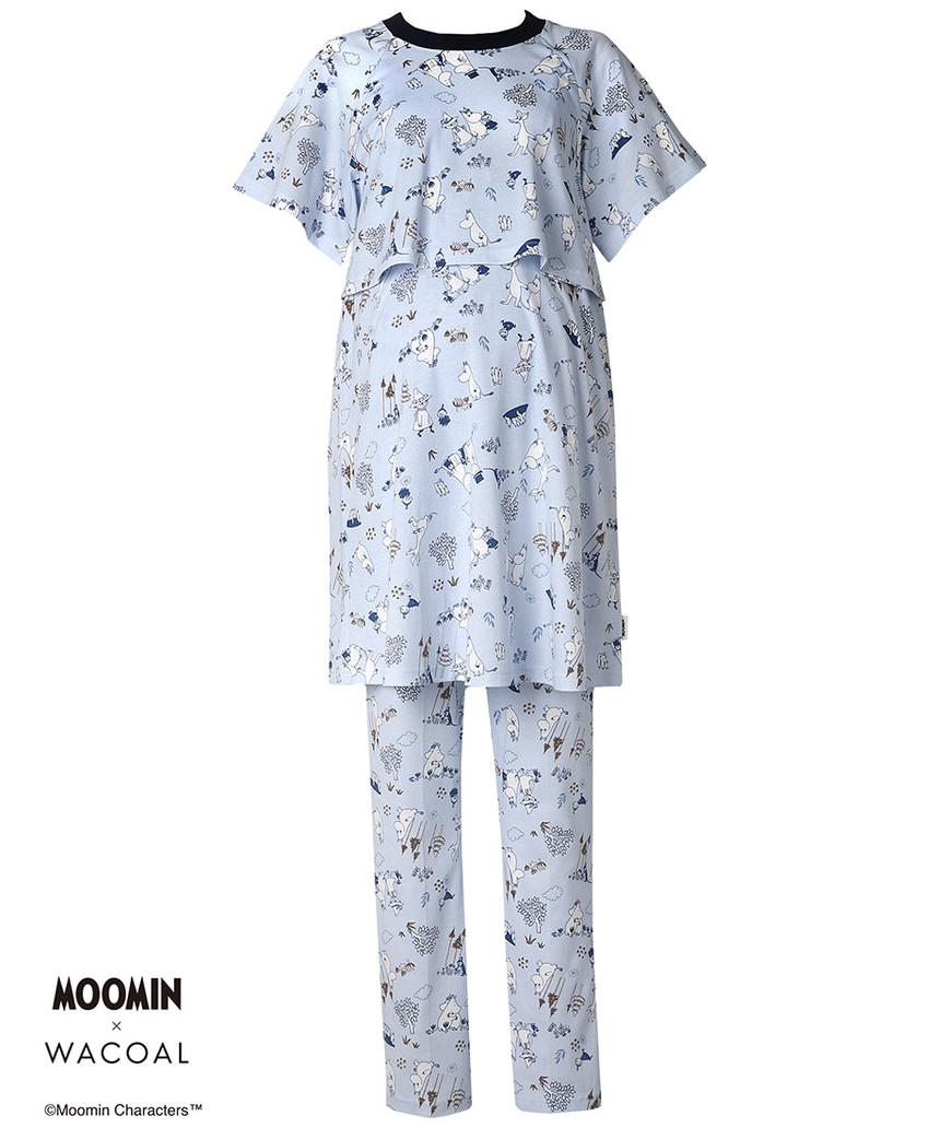 WACOALMATERNITY マタニティパジャマ(MFY210) ブルー マタニティM-L WACOALMATERNITY マタニティパジャマ(MFY210) ブルー マタニティM-L