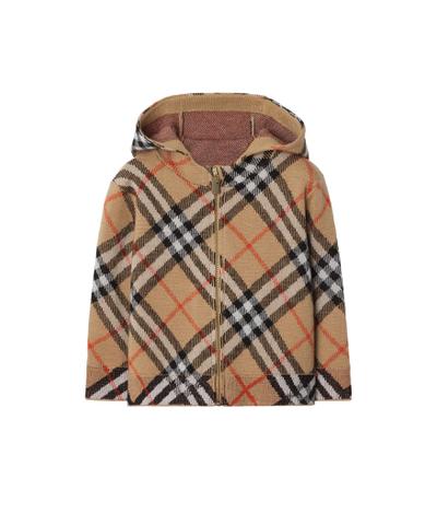 チェック ウール ジップフーディー