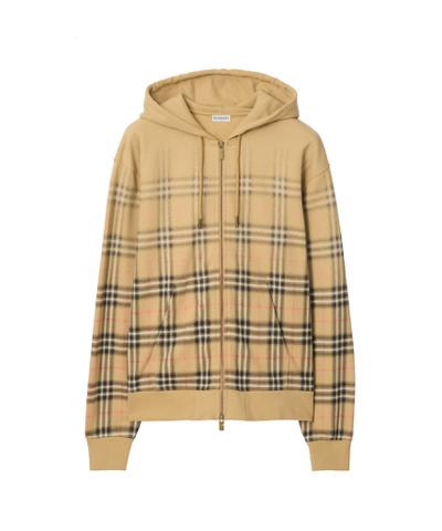 グラデーションチェック コットン ジップフーディー