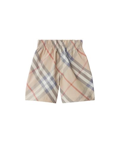 チェック コットンブレンド ショーツ