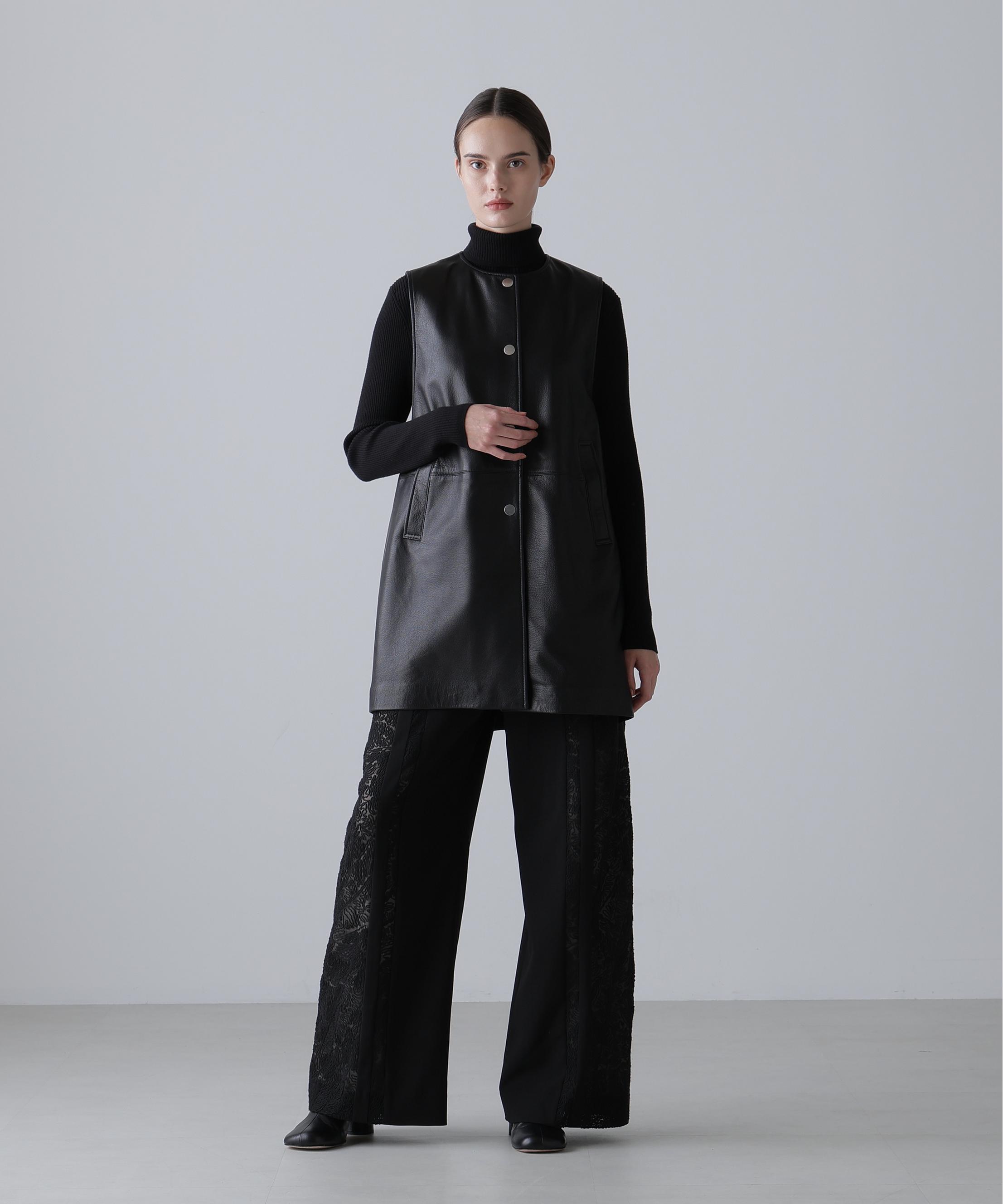 ADORE ◆コードエンブロイダリーパンツ ブラック ３８