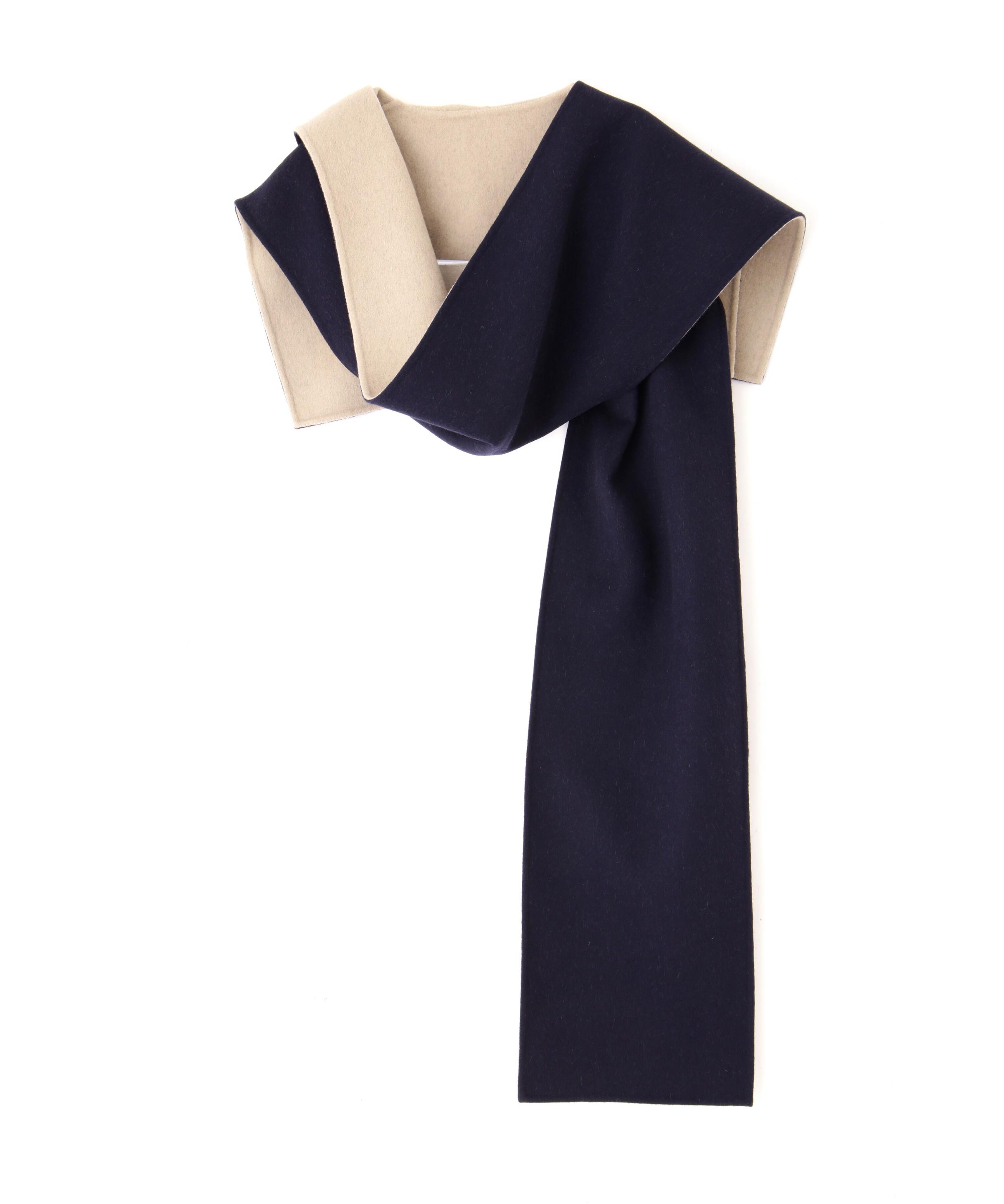 カシミヤ混 2TONE リバーフードストール(O10567044)｜阪急百貨店公式